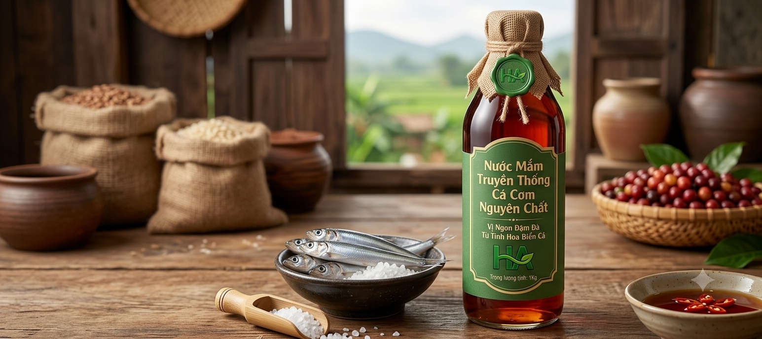 Nước Mắm Truyền Thống Cá Cơm Nguyên Chất – Vị Ngon Đậm Đà Từ Tinh Hoa Biển Cả